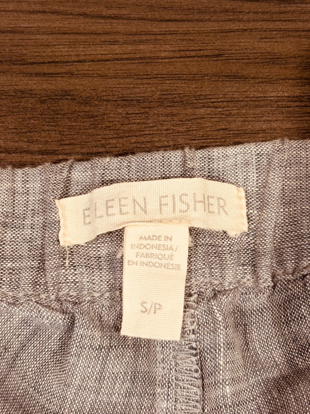 Eileen Fisher Blue Wide-Leg Linen Pull-On Pants Summer Luxury Lightweight Comfy - Picture 4 of 7